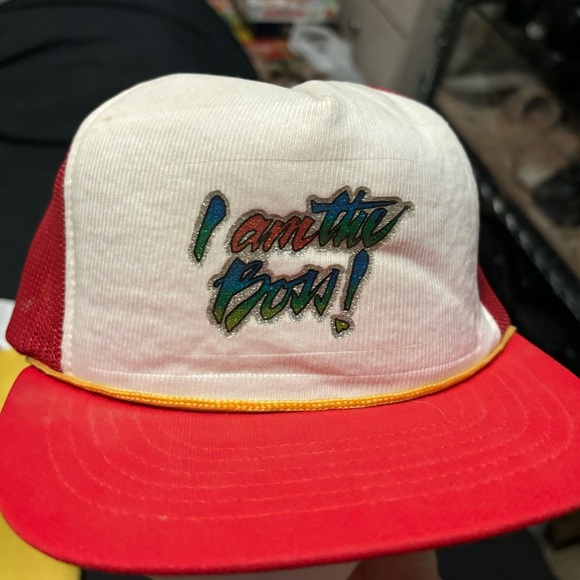 Vintage Women’s Sassy “I Am The Boss” Hat Red/White Seagull Grand Condition - Picture 1 of 10